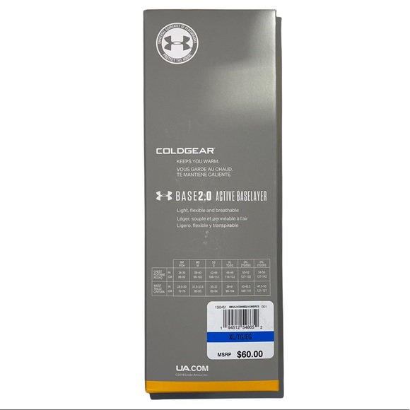 UNDER ARMOUR Base 2.0 Active Baselayer Crew XL NWT - Picture 3 of 4